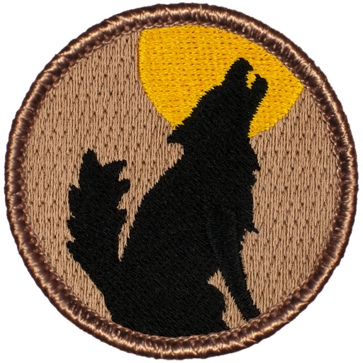 Coyote/Wolf Silhouette Patrol Patch - Black