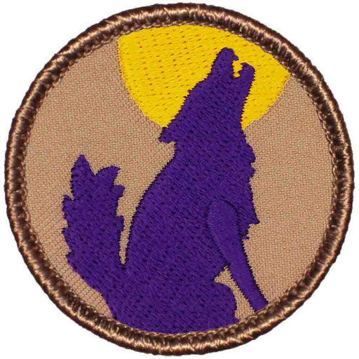 Coyote/Wolf Silhouette Patrol Patch - Purple