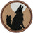 Coyote/Wolf Silhouette Patrol Patch - Glow in the dark Moon