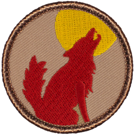 Coyote/Wolf Silhouette Patrol Patch - Red