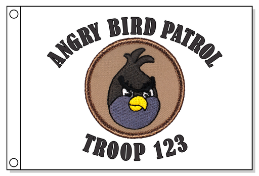 Angry Bird - Black Patrol Flag