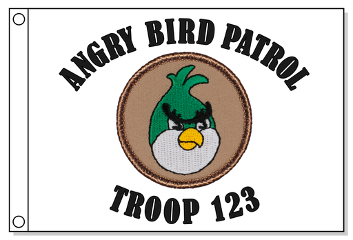 Angry Bird - Green Patrol Flag