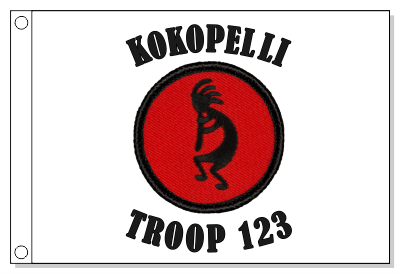 Kokopelli - Retro Patrol Flag