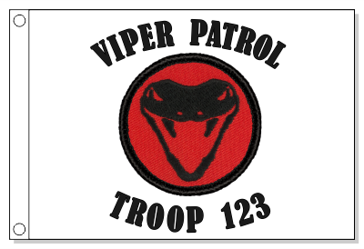 Viper Silhouette - Retro Patrol Flag