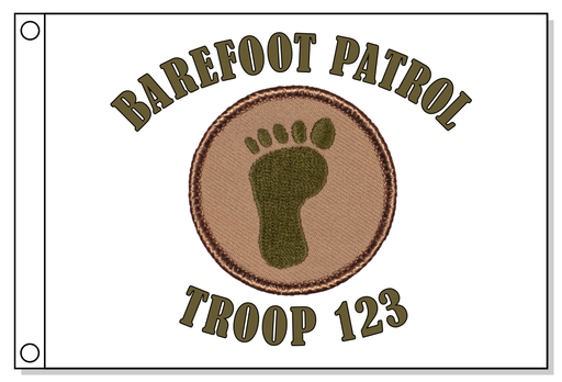 Footprint (Olive) Patrol Flag