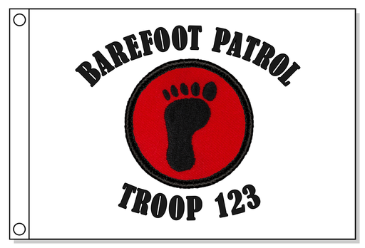 Retro Footprint Patrol Flag