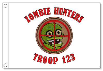 Zombie Hunters Patrol Flag