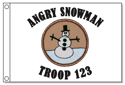Angry Snowman Patrol Flag