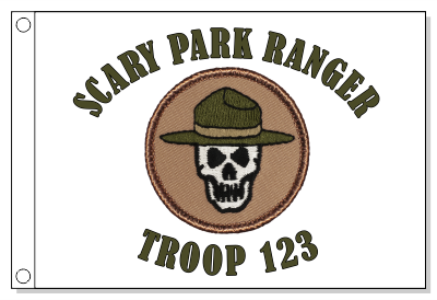 Scary Park Ranger Patrol Flag