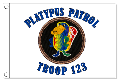 Tie Dye Platypus - Black Patrol Flag