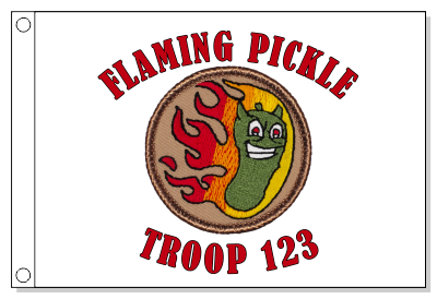 Flaming Pickle Patrol Flag