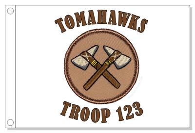 Crossed Tomahawks Patrol Flag
