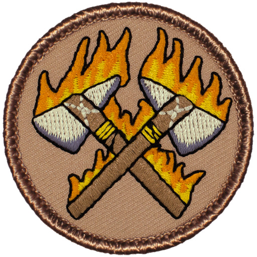 Flaming Crossed Tomahawks Patrol Patch