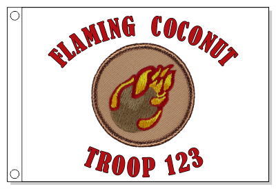 Flaming Coconut Patrol Flag