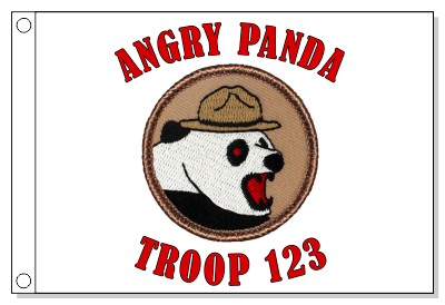 Angry Panda Patrol Flag