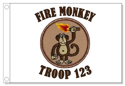 Fire Monkey Patrol Flag