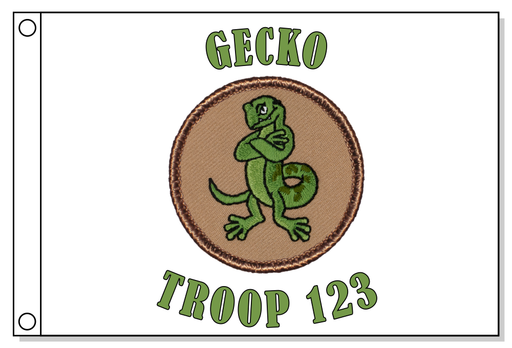 Gecko With Attitude Patrol Flag