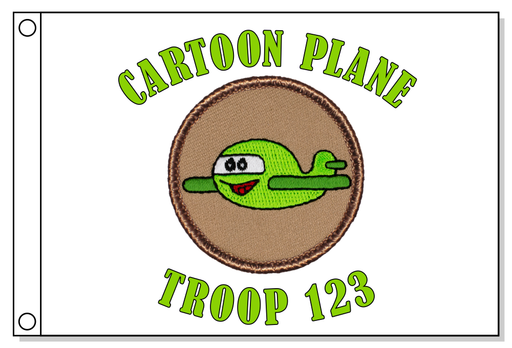 Cartoon Airplane Patrol Flag