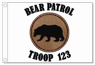 Bear Silhouette Patrol Flag
