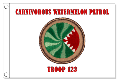 Carnivorous Watermelon Patrol Flag