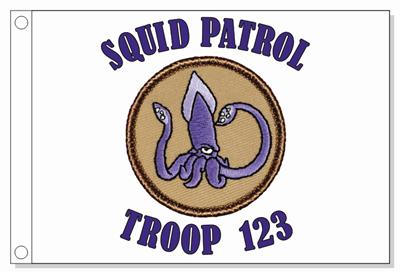 Purple Squid Patrol Flag