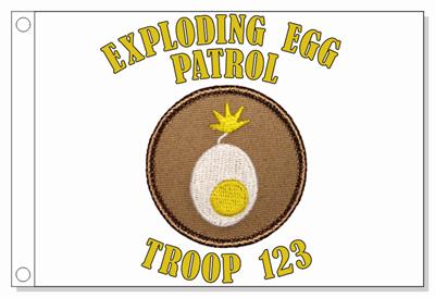Exploding Egg Patrol Flag