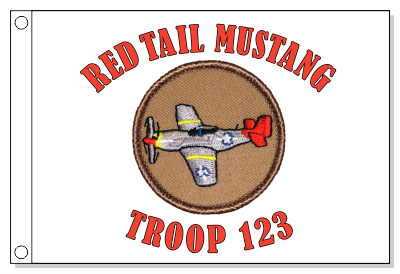 Red Tail Mustang Patrol Flag