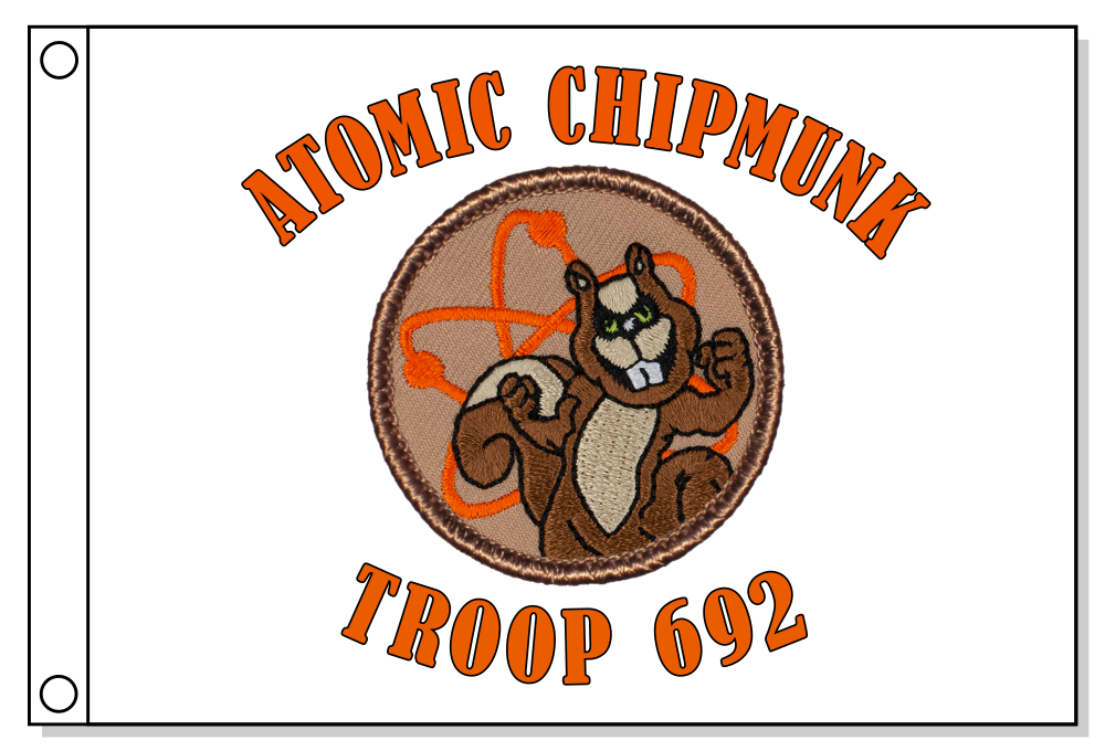Atomic Chipmunk Patrol Flag