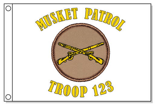Crossed Muskets - Gold Patrol Flag