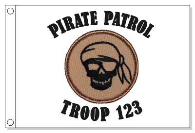 Pirate Skull Patrol Flag