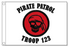 Pirate Skull - Retro Patrol Flag
