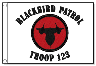 Sr-71 Blackbird - Retro Patrol Flag