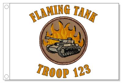 Panzer Tank - Flaming Patrol Flag