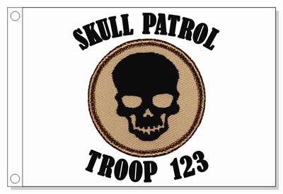 Black Skull Patrol Flag