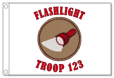 Red Flashlight Patrol Flag