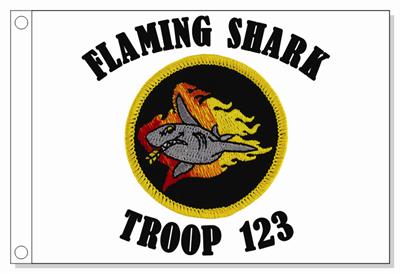 Flaming Shark Patrol Flag