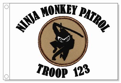Ninja Howler Monkey Patrol Flag