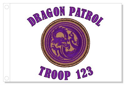 Chinese Dragon - Purple Patrol Flag