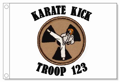 Nuclear Karate Kick Patrol Flag