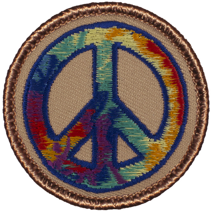 Tie Dye Peace Symbol Patrol Patch