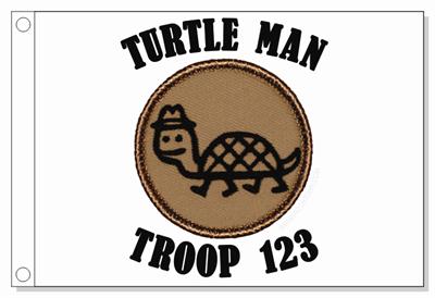 Turtle Man Patrol Flag