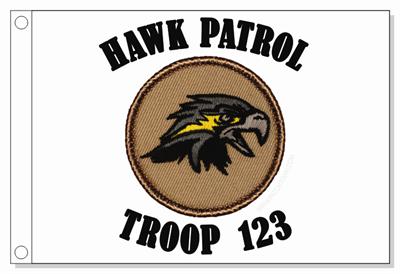 Black Hawk Patrol Flag