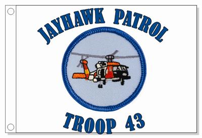 Jayhawk Helicopter Patrol Flag