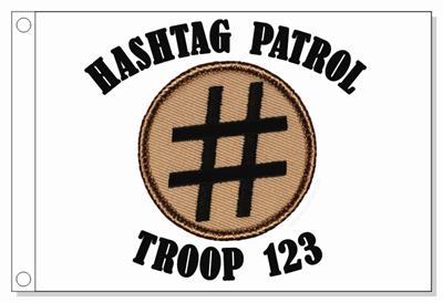 Hashtag Patrol Flag - Black