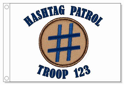 Hashtag Patrol Flag - Blue