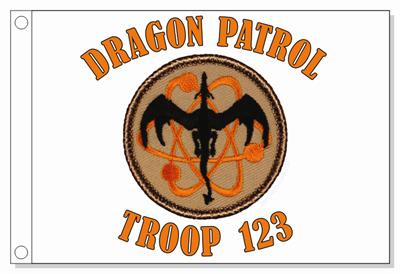 Atomic Dragon Orange Patrol Flag