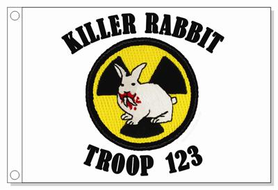 Nuclear Killer Rabbit Patrol Flag