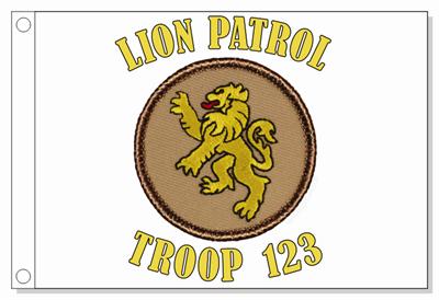 Lion Crest Patrol Flag