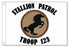 Flaming Stallion Silhouette Patrol Flag