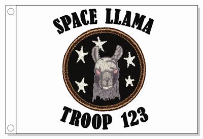 Space Llama Patrol Flag